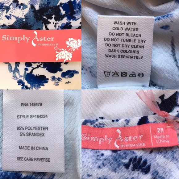 Simply Aster By Firmiana Sun Dress NWT 2X - Picture 5 of 5